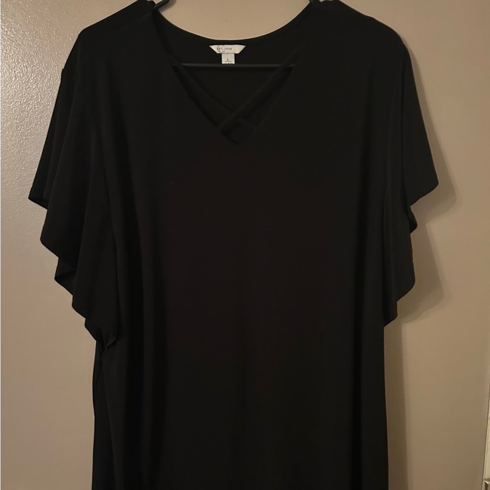 Chic Black Short Sleeve Top